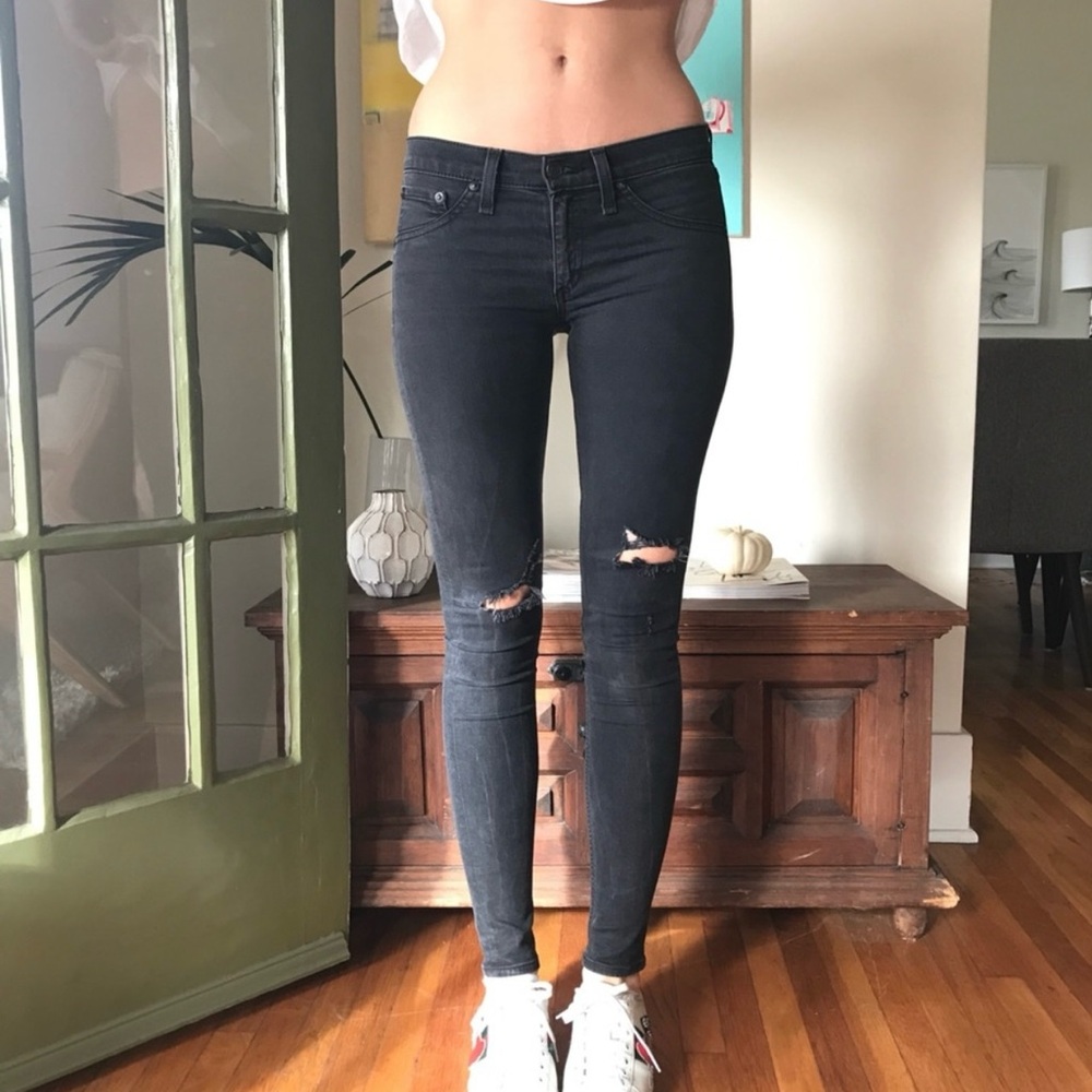RAG & BONE Legging Cut Ripped Skinny Jeans